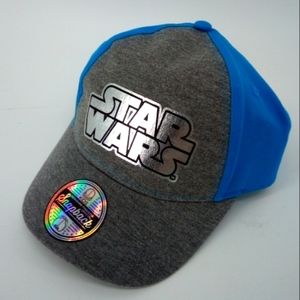 NWT Star Wars Disney Kids Snapback Blue Silver Hat Cap Lucas Films One Size